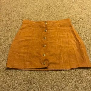 Tan mini skirt